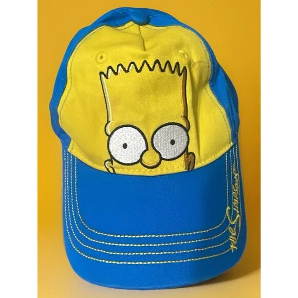 THE SIMPSONS Universal Studios BART Simpson Hat Cap Kids size Youth Blue/yellow - Picture 1 of 8